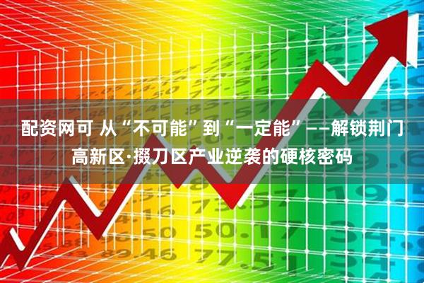 配资网可 从“不可能”到“一定能”——解锁荆门高新区·掇刀区产业逆袭的硬核密码